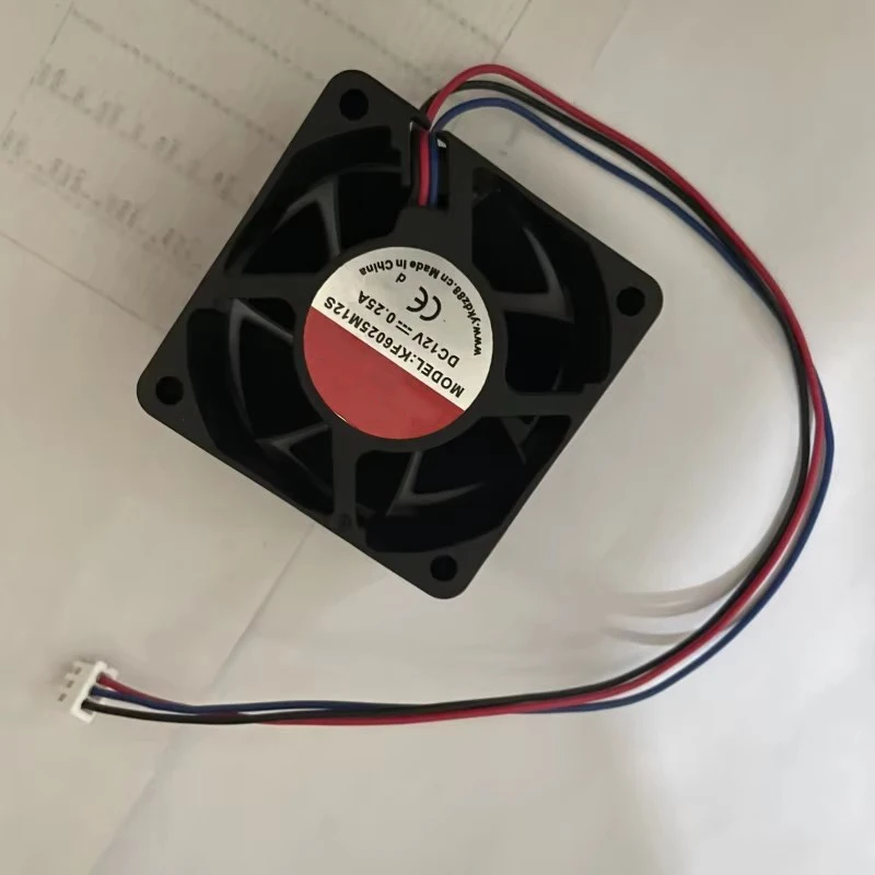 

New KF6025M12S DC Axial Fan 60x60x25mm 12V 0.25A Low Noise Cooling Fan for Electronic Equipment