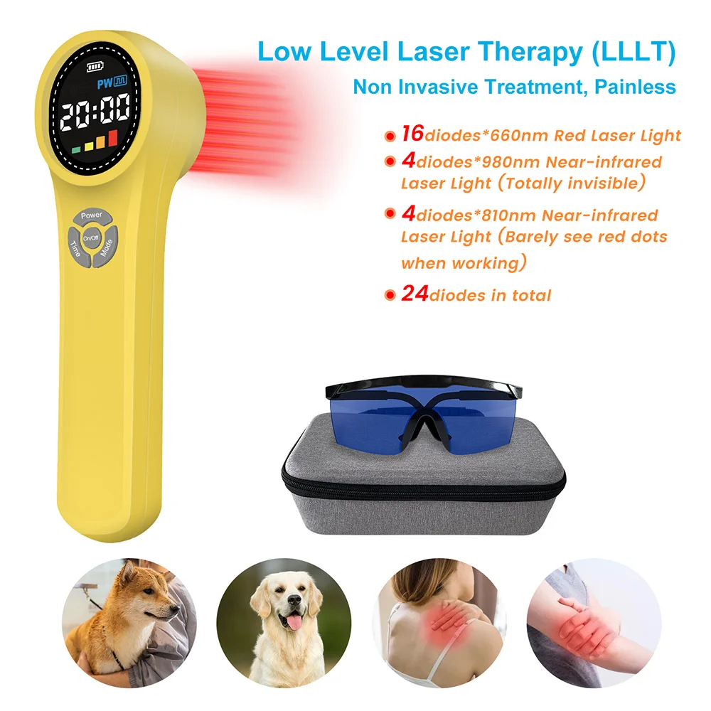 ZJZK Therapeutic Cold Laser Pain Relief Machine 660nm 810nm 980nm for Osteoarthritis Joint Stiffness Wound Care Human Animal Use