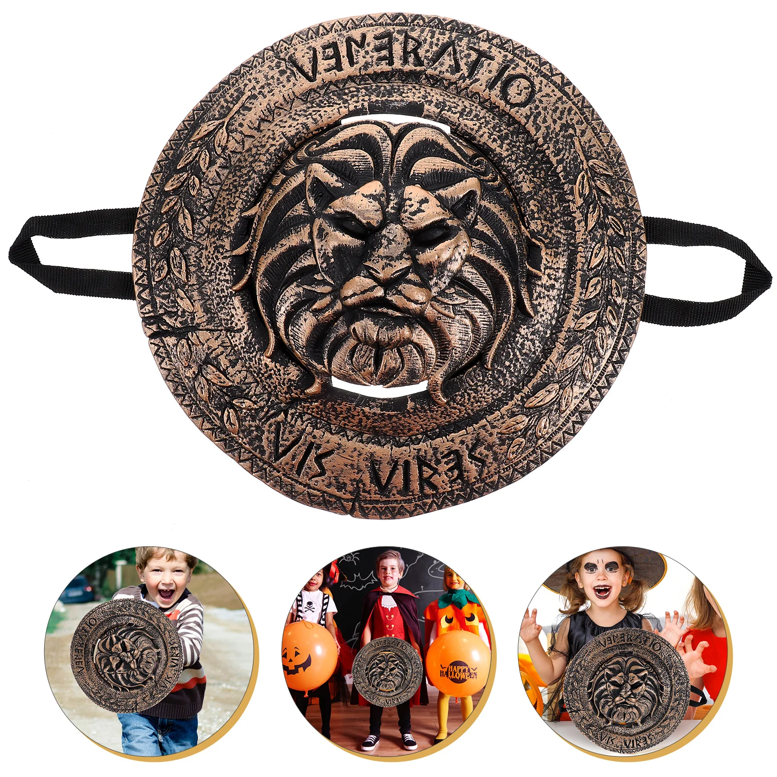 

1pc Lion Plastic Cosplay Soldier Pretend Play Stage Performance Party Decor Halloween Prop Shield Decorative Plaything Funny