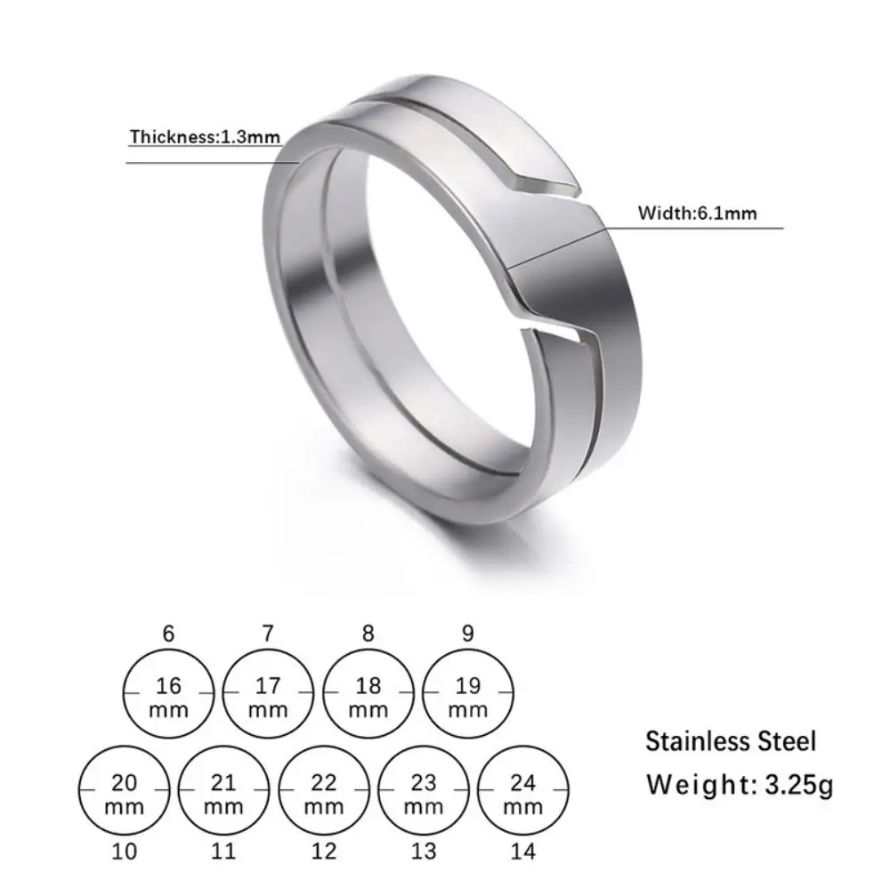 Newest Stainless Steel Ring for Men Women Couple Casual Finger Rings Fashion Simple Jewelry Engagement Anniversary Gift 2024