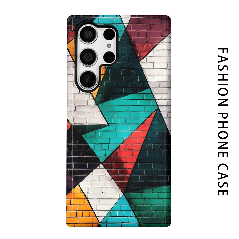 Graffiti Brick Wall Phone Case for For Samsung Galaxy S26 S25 S24 S23 S20 FE A56 A36 Ultra Glossy HD Hard Cover Film Shell