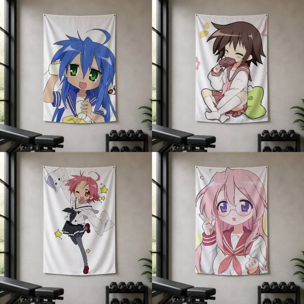 L-Lucky Star  Decorative Art Flag Banner for Picnic Camping Party and Home Decor
