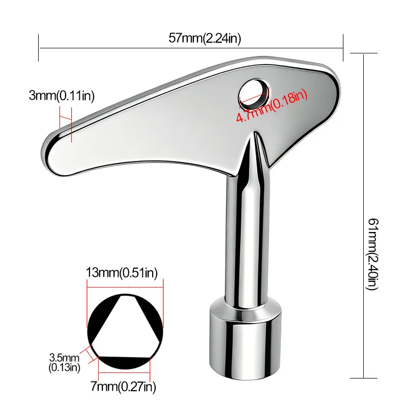 Đồng Bằng Công Tắc Khóa Cờ Lê Có Phụ Kiện Đa Năng Tam Giác Tàu Điện Tủ Hộp Thang Máy Tủ Hợp Kim