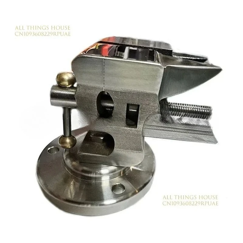 304 Stainless Steel Mini Vise With Anvil Table Hand Tools Adjustable Desktop Clamp Watch Repair Ornaments Anvil DIY Base