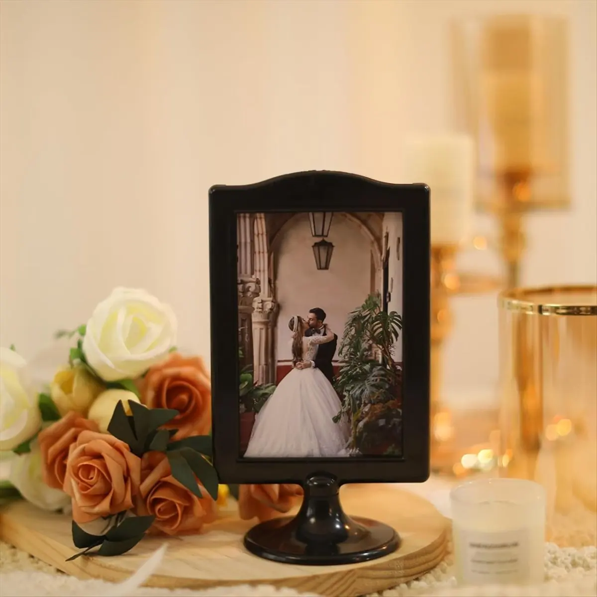 2026 Trend Double Sided Standing Picture Frames 4 X 6 Inch Pedestal Photo Frame Plastic Self Standing Frame for Table,10 Pack