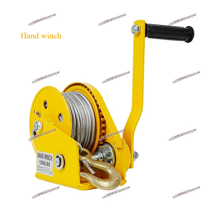 1200LBS Two-way Self-locking Hand Crank Winch Household Traction Hoist