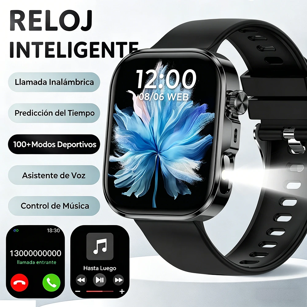 The 2026 New Model of Outdoor Men'S Sports Smartwatch Features Wireless Calling, Step Counting, Message Notifications