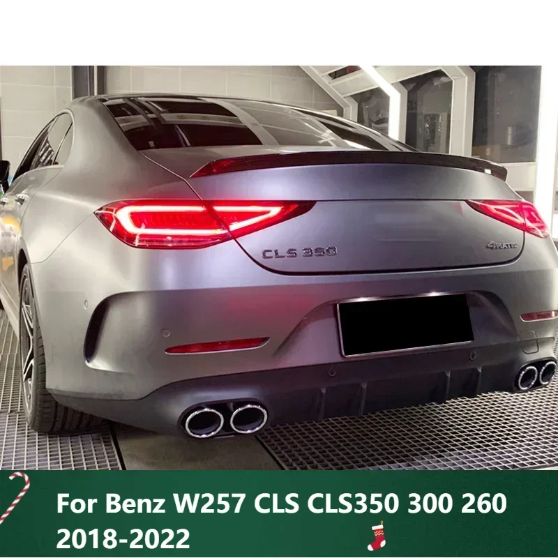 

New！ Glossy Black Spoiler for Benz W257 CLS CLS350 300 260 2018-2022 Year ABS Plastic Rear Ducktail Wing Trunk Accessories