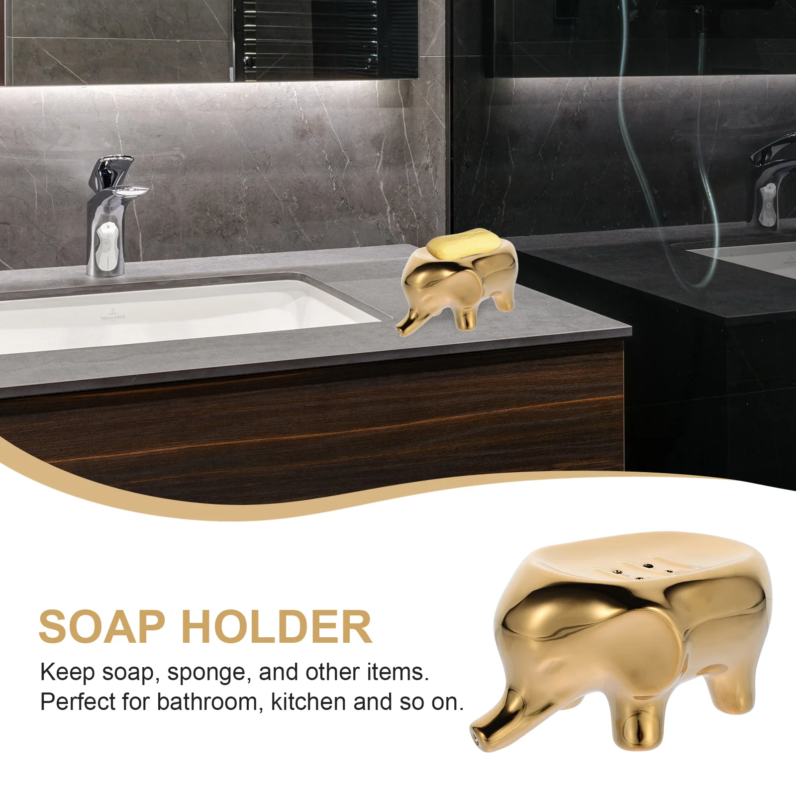 

Керамическая стойка для слива мыла, держатель для мыла, практичный органайзер для хранения в ванной и кухне, керамическая стойка для хранения