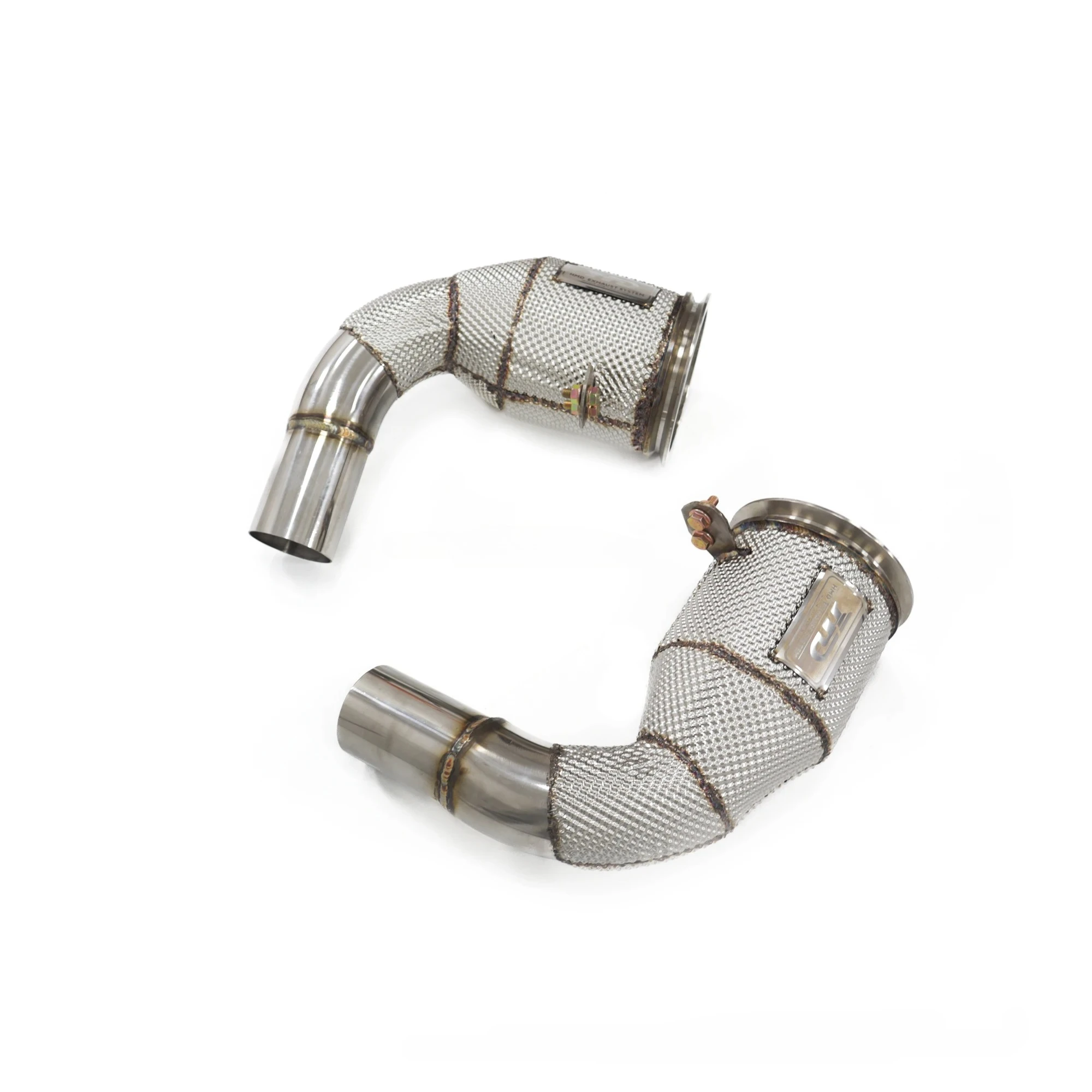 أنبوب العادم المحفز ING لبورشه 911 992 Turbo S 2018 + 3.0T 3.8T بدون أنبوب العادم OPF أنابيب العادم الحفازة #1