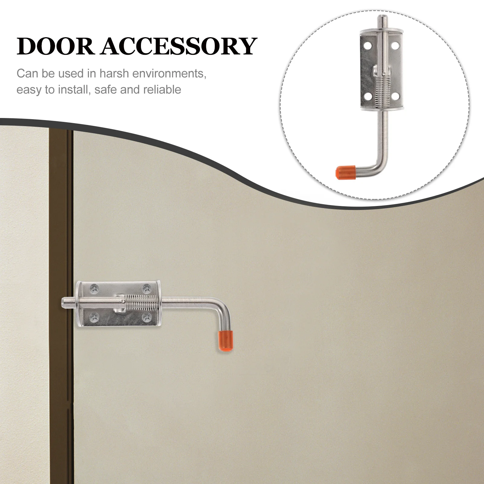 

Heavy Duty Stainless Steel Pin Door Lock Latch Gate Accessory Safety Bolt Anti Theft Home Use Durable Hardware