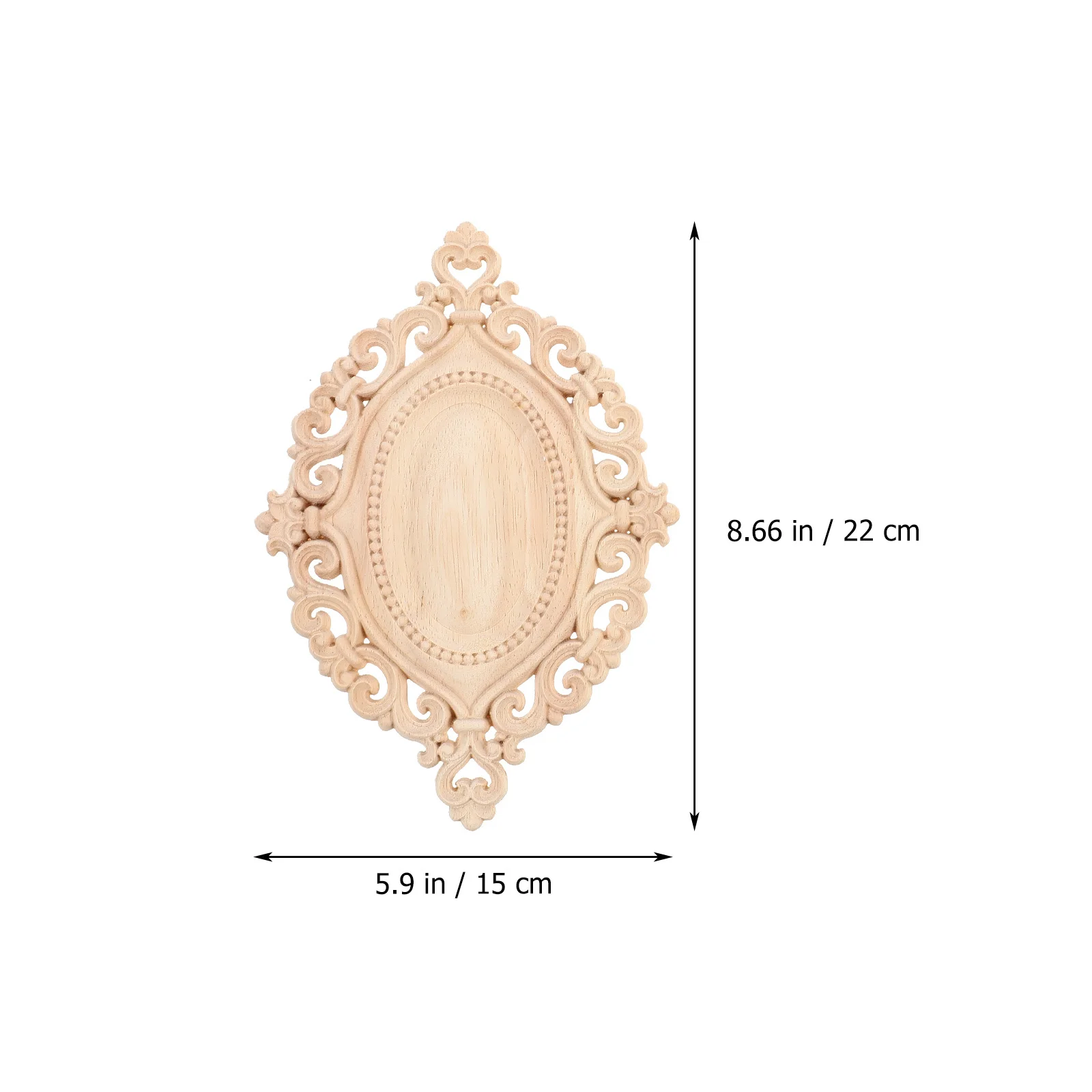 

2Pcs Wood Carving Applique Classic Style Solid Wood Carved Onlay Furniture Decoration Bed Cabinet Door Decor Wooden Applique