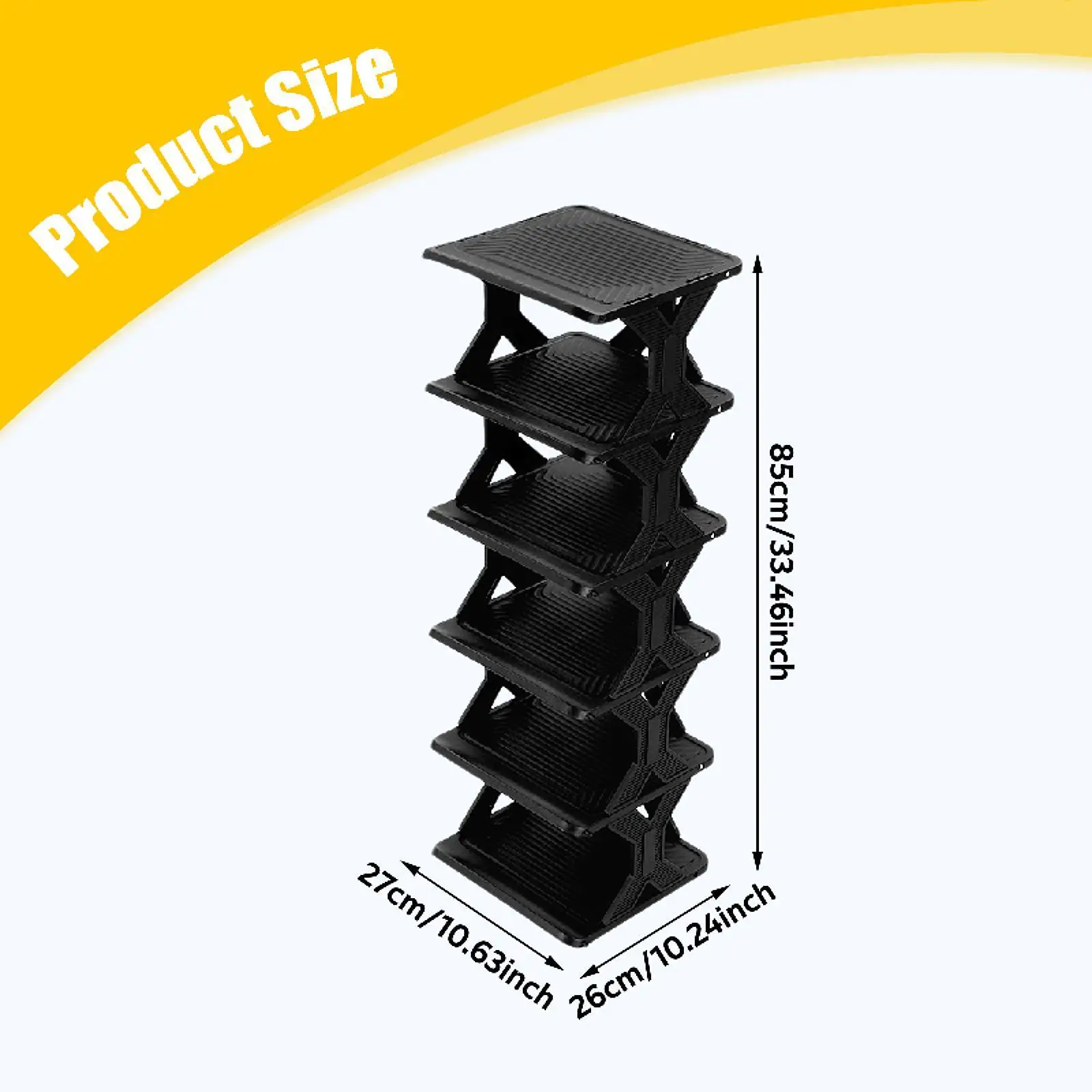 

Vertical Shoe Rack Shoe Shelf Narrow Corner Sturdy Space Saving Storage Organizer for Closet Apartment Hallway Garage Bedroom