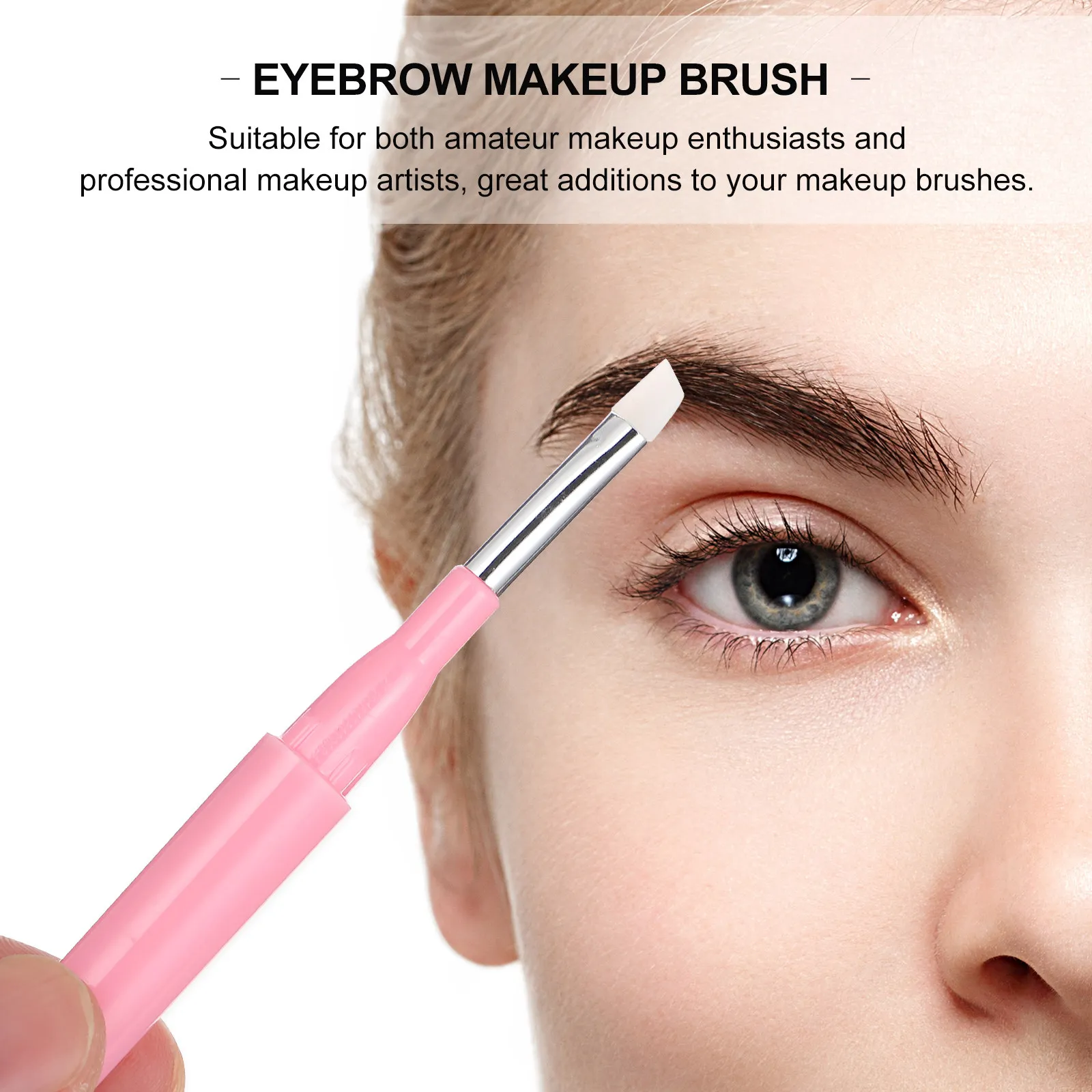 6Pcs Silicone Eyebrow Brush Professional Multi-Use Makeup Tool for Lip Balm Gloss Powder Eyeliner Portable Applicator