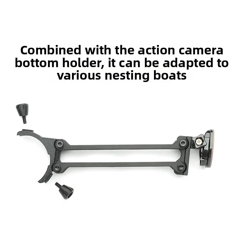 Sonar Depth Finder Mount with 3-Axis Dual-Rod Arm for Kayak Boat Water Bat Detection Fishing Accessory Bracket System