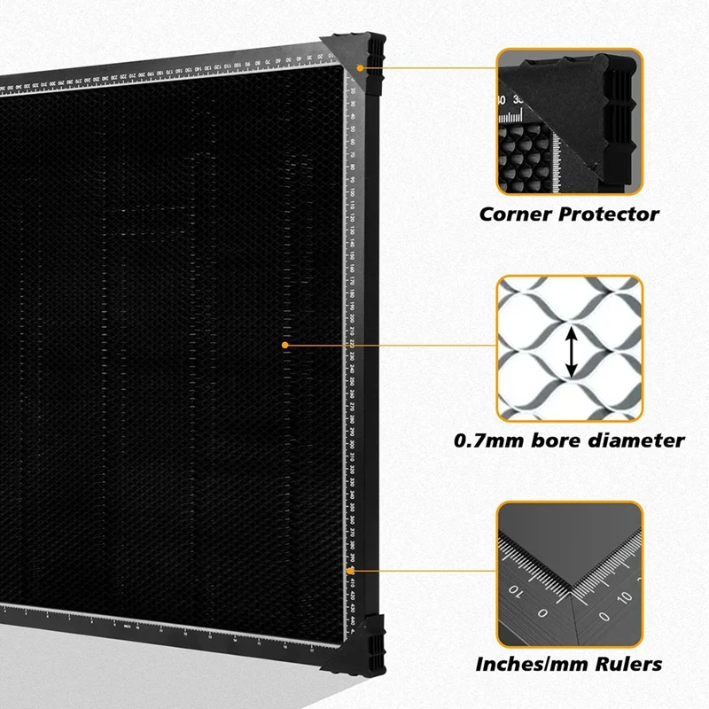 Honeycomb Working Table, 400X400x22mm Honeycomb Laser Bed With Aluminum Plate For Tool D1 Laser Cutter And Engraver Easy Install