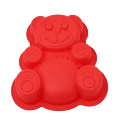 3D Lovely Bear Form Cake Mold Silicone Mold Baking Tools Kitchen Fondant Cutters Decorate Silicone 3D Molds