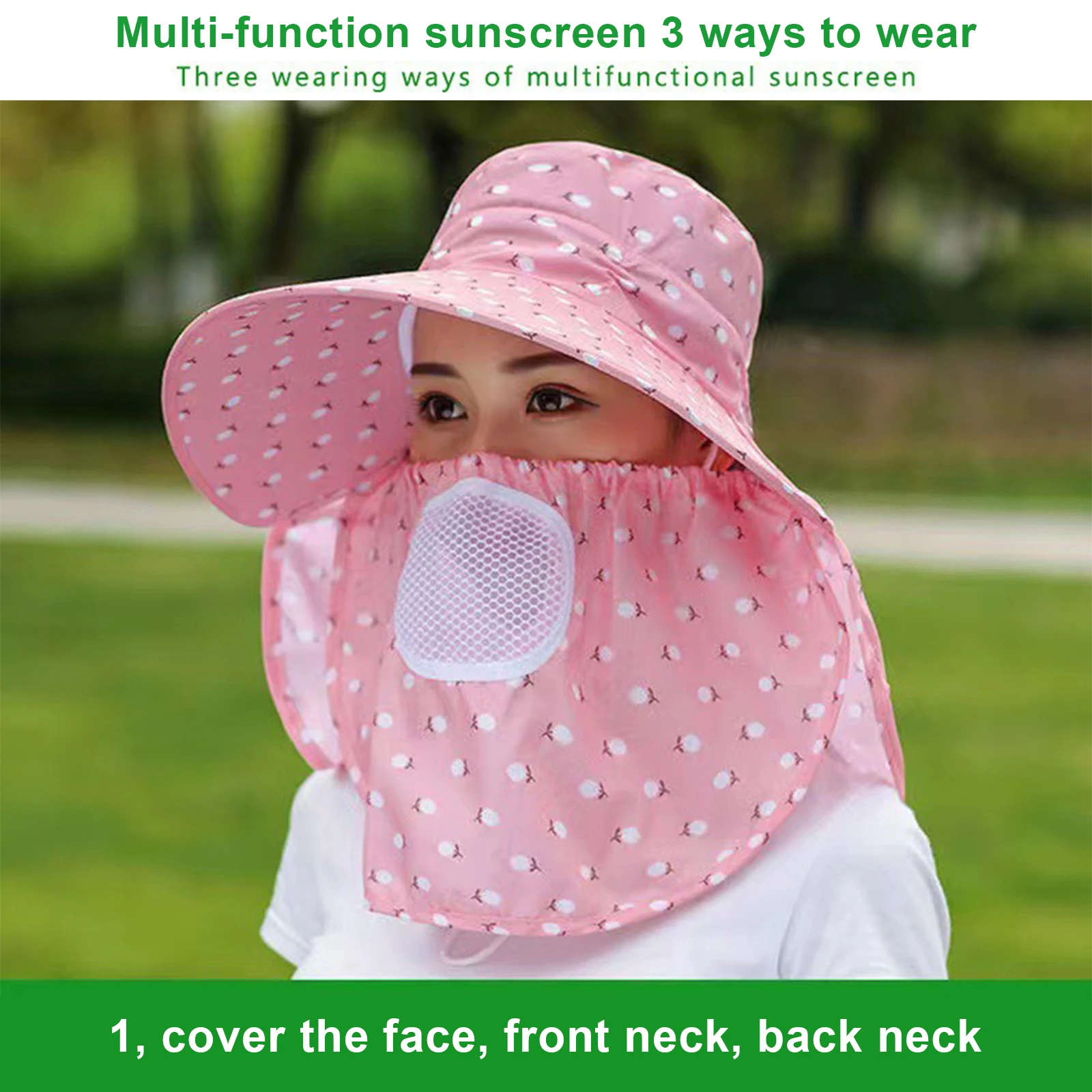 Cycling Cover Face Sun Hat Big Anti-Uv Picking Anti-Ultraviolet Tea Edge All-Match Summer Beach Outdoor Female Sun Hat