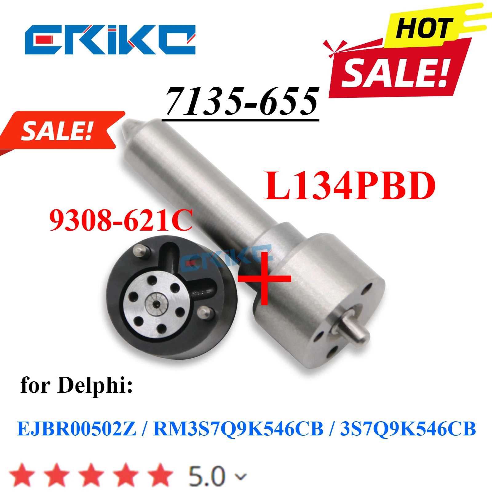 7135-655 Repair Kits Nozzle L134PBD VALVE 9308-621C For Delphi FORD EJBR00502Z RM3S7Q9K546CB 3S7Q9K546CB Injection