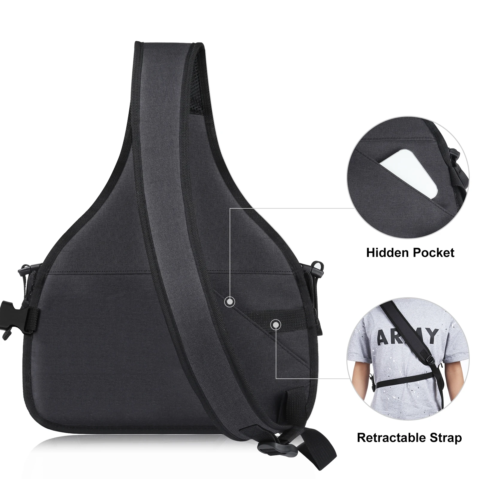 PULUZ Shoulder Photography Bag DSLR Camera & Accessories Storage Bag +Removable Lens Bag Waterproof Triangle Style Backpack