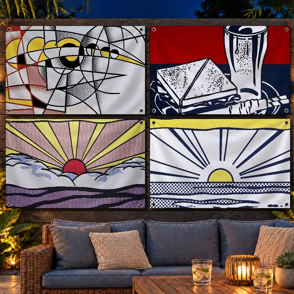 Artistic Artist Roy Lichtenstein Flag Banner Tapestry For Party Outdoor Garden Yard Home Decor