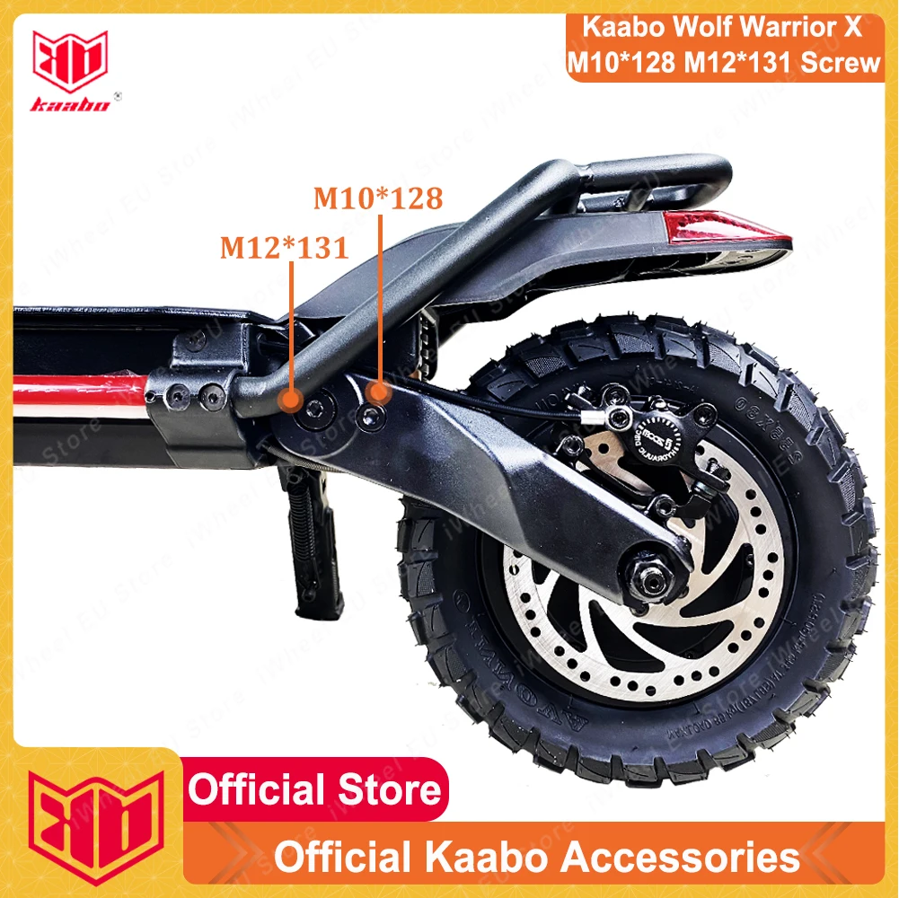 Original Kaabo Wolf Warrior X Lock Screw M10*128 M12*131 Lock Screw Rear Arm Fixing Part Kaabo Wolf Warrior X Electric Scooter