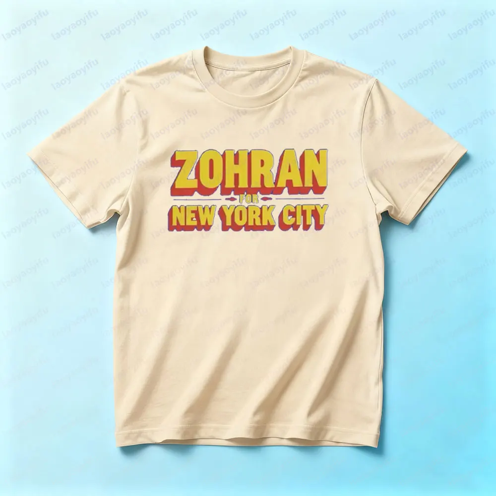 Zohran Mamdani لمدينة نيويورك مايور ميرش قميص Zohran Mamdani دعم تي شيرت أحدث الطراز الحديث العصري الرجال النساء للجنسين ملابس علوية من القطن