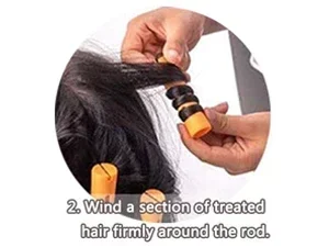 40pcs Cold Wave Perm Rods Set For Women's Long & Short Natural Hair - Plastic Orange Rollers For Curling And DIY Hairdressing