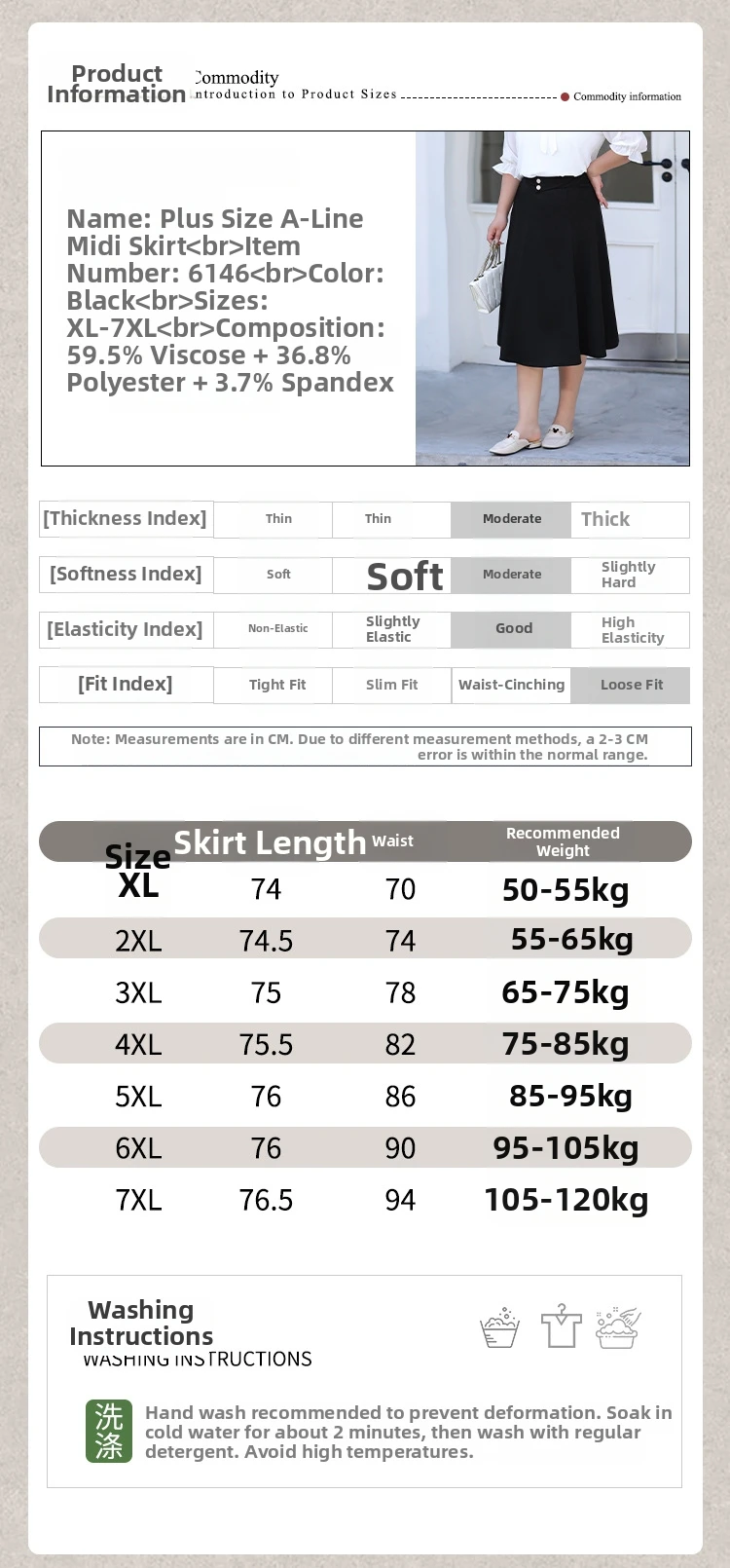 Plus Size Hoge Taille A-lijn Rok Halflange Heupbedekkende Afslanken Franse Retro Stijl voor Vrouwen Herfst Mode