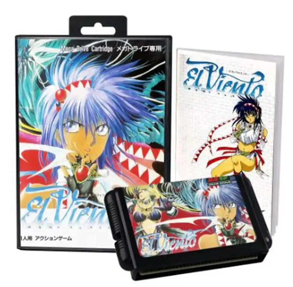 EL Viento مع صندوق ودليل لنظام Genesis لخرطوشة الألعاب Sega MD 16 بت