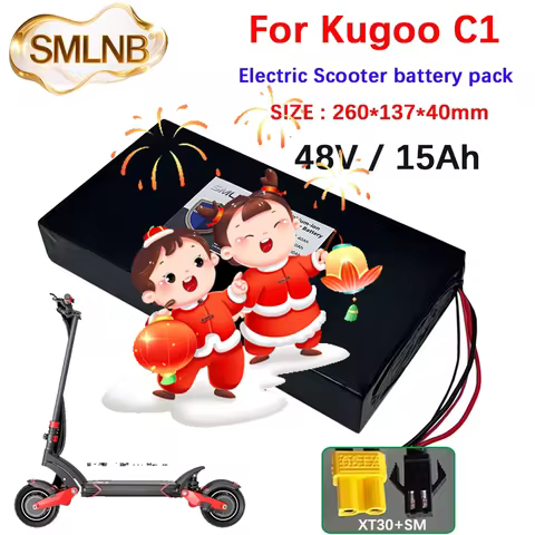 100% Original 13S4P battery For Kugoo C1 Electric Scooter 48V 15Ah Powerful Motor 18650 Lithium Battery for Scooter battery