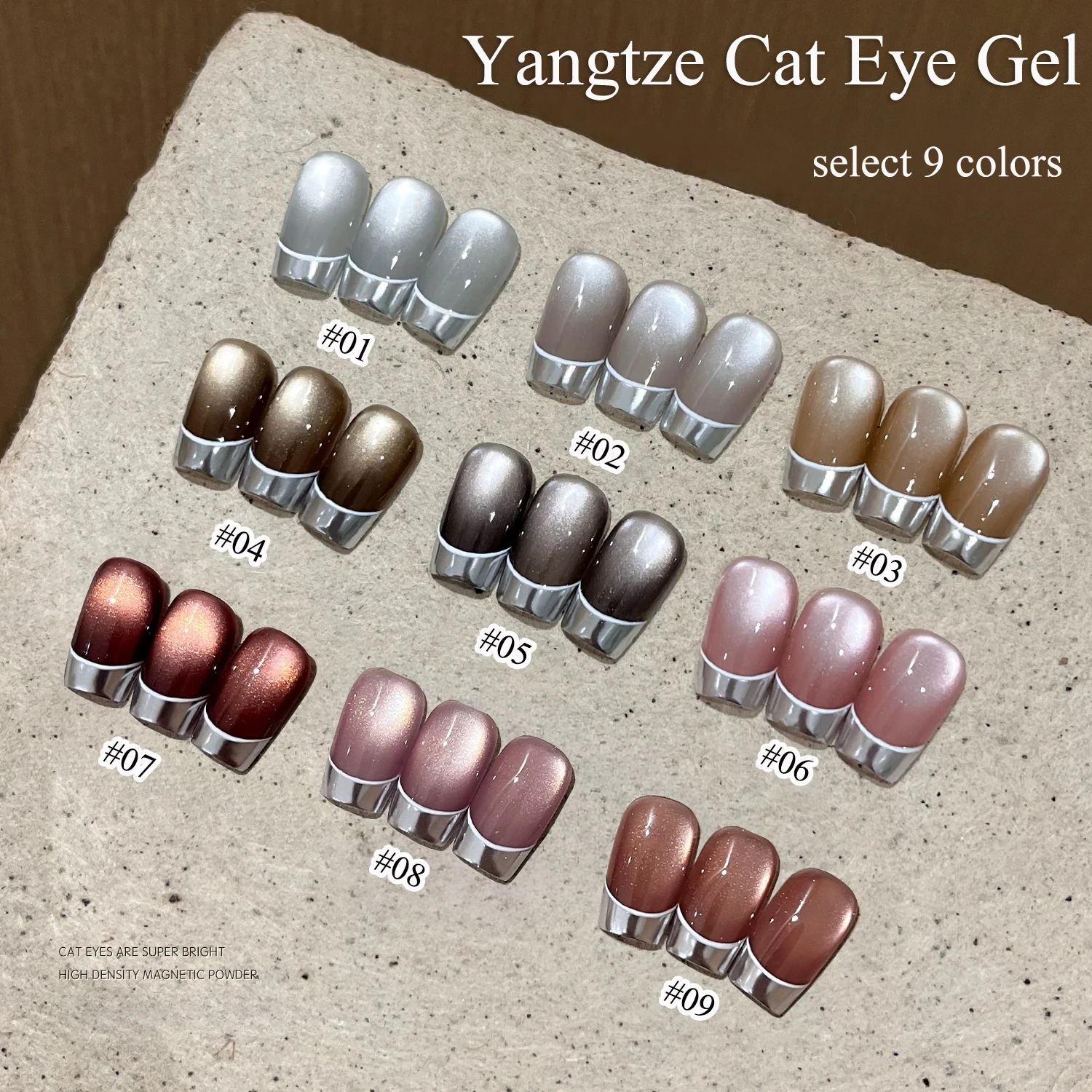 

ZH 1-9Pcs Remembering Jiangnan's Popular Products With Delicate And Translucent Texture Strong Nail Crysta Cat Eyes Nail Art