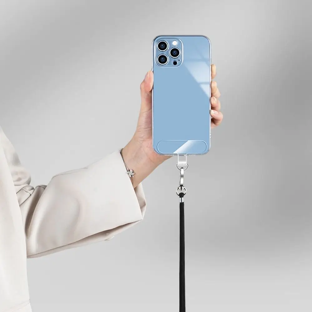 Universal TPU Clear Phone Lanyard Fixed Card Replacement Gasket Detachable Mobile Phone Hanging Cord Strap Patch Pads