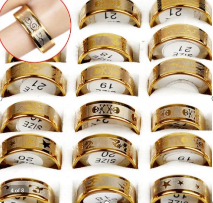 

36Pcs Men's Women's Stainless Stell Rings Mixed Style Fashion Jewelry Personality Statement Ring кольца