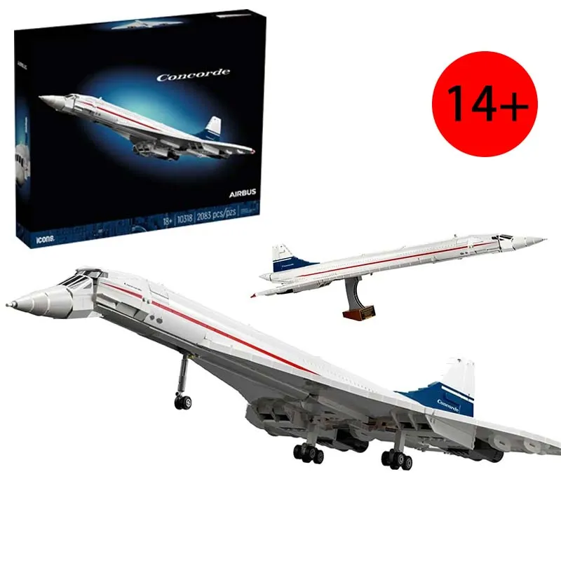 

2083PCS 1:60 Concorde Supersonic Airliner MOC Building Blocks Creative Bricks Toy Birthday Gift for Kids Adults