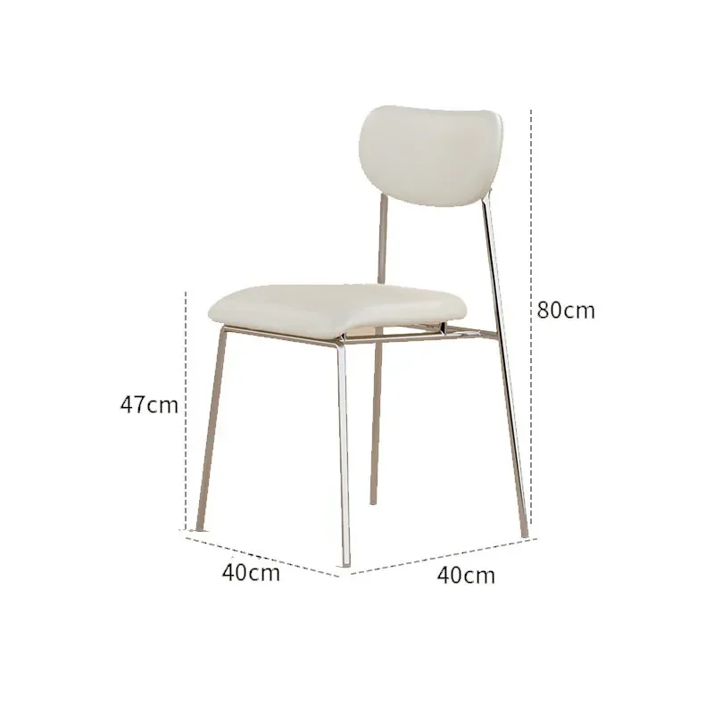 

Cream style dining chair medieval designer Internet celebrity ins soft bag back chair Nordic light luxury modern