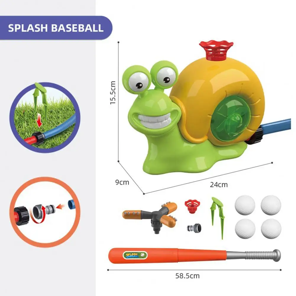 Water Toy 360 Degree Rotating Water Sprinkler Baseball Toy for Kids Outdoor Play Summer Water Game with Sprinkler