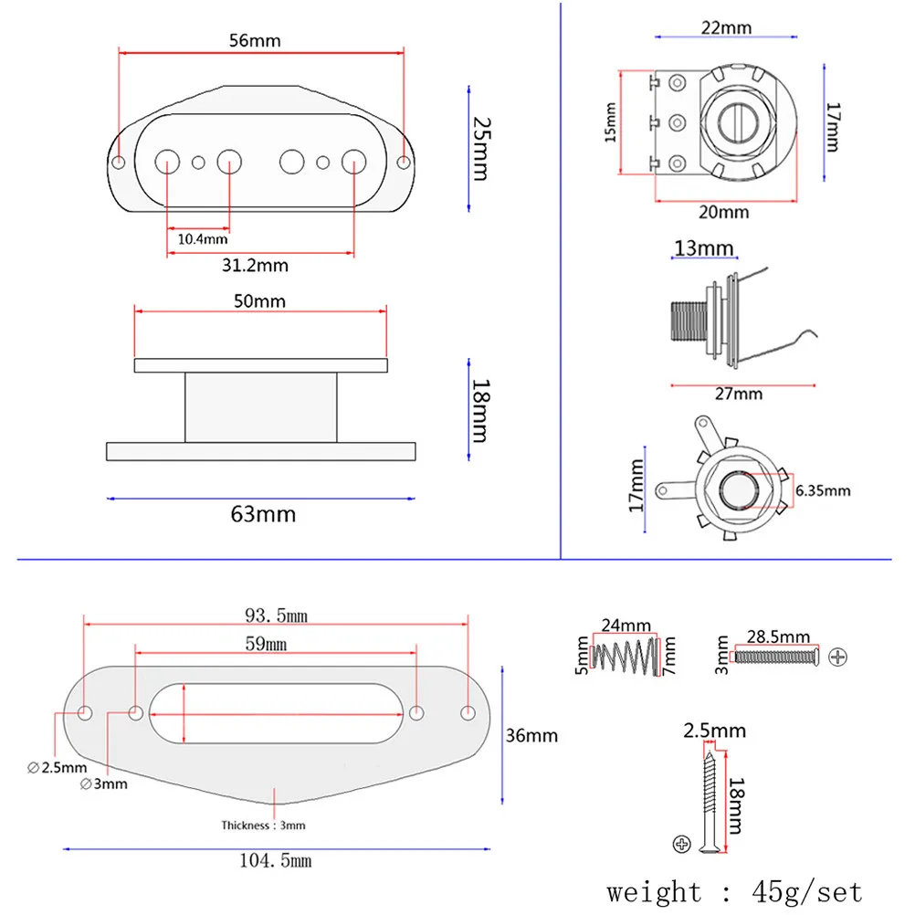 Maple Wood 4-String Humbucker Pickups Precise Design for Cigar Box Guitar Classic Balance Tones Guitar Parts Humbucker - view 2