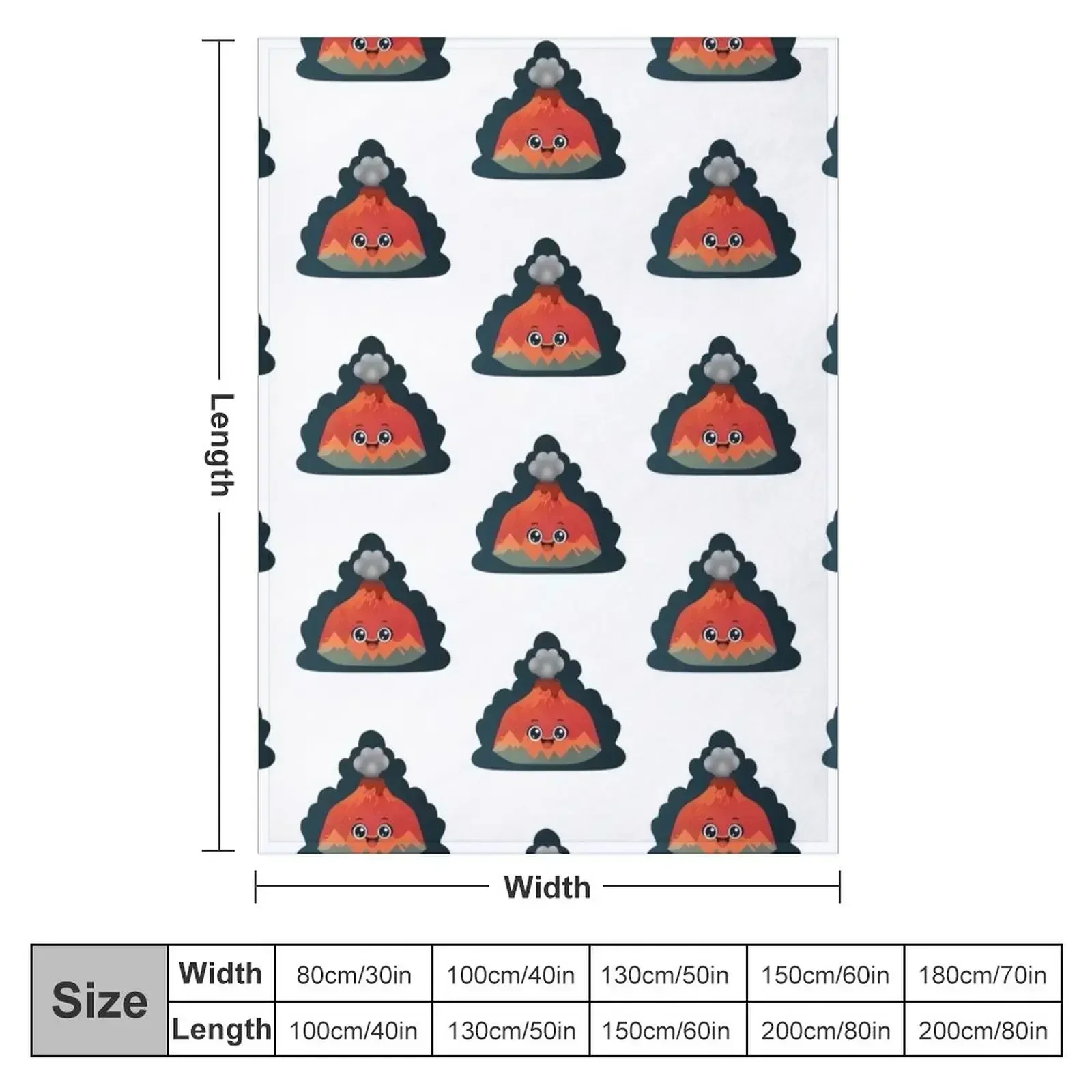 Happy Volcano Throw Blanket Decorative Throw Weighted Blankets