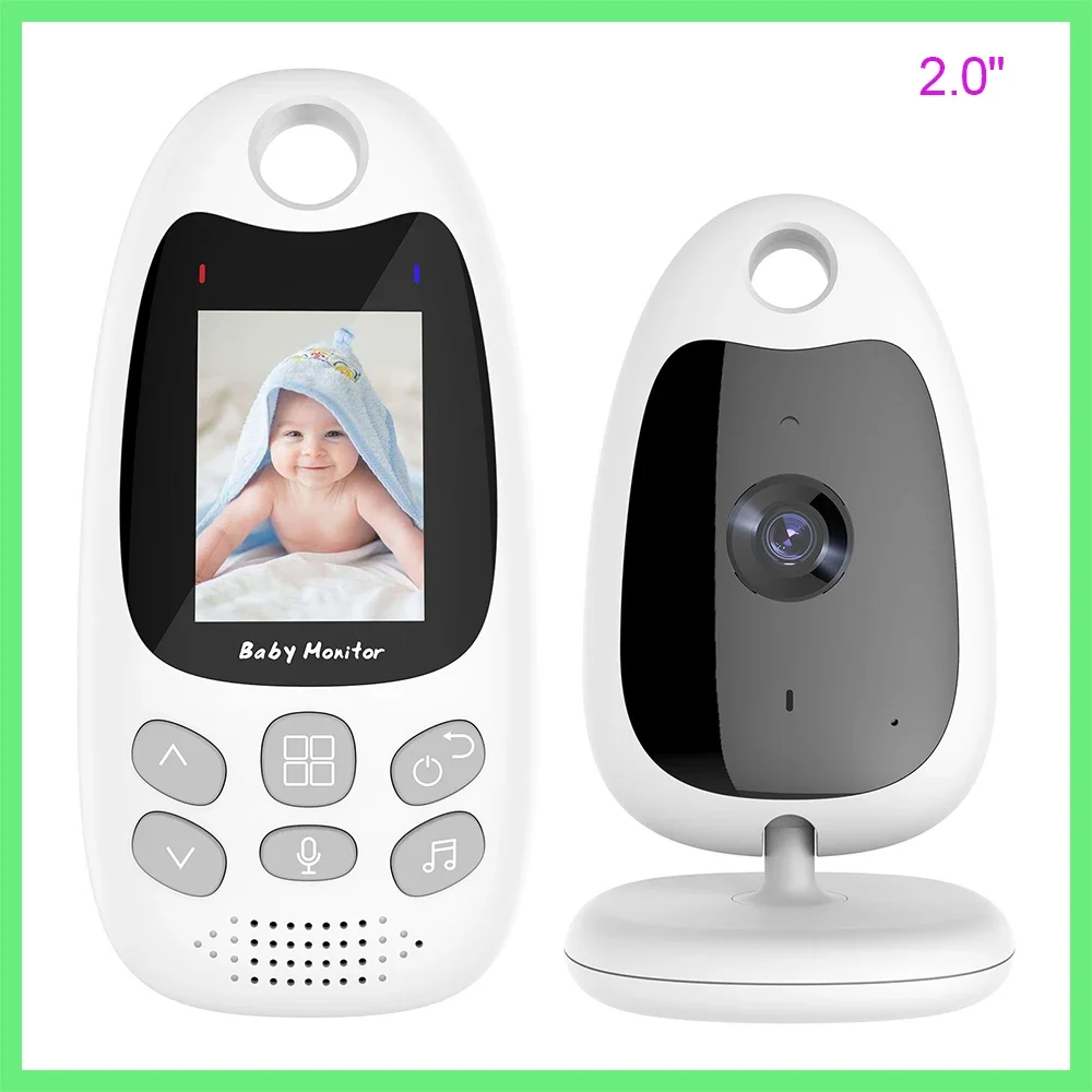 

Baby Monitor 2023 New 2.0 "LCD Nanny Night Vision Temperature Safe Lullaby Cry Alarm Wireless Video Multifunction VB610