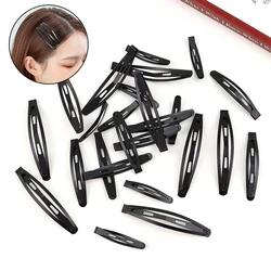 Black Tone Snap Hair Clips Metal Paint Frosted Hairpins Barrettes Handmade Headwear Accesorios Para El Cabello Trendy Hair Clips