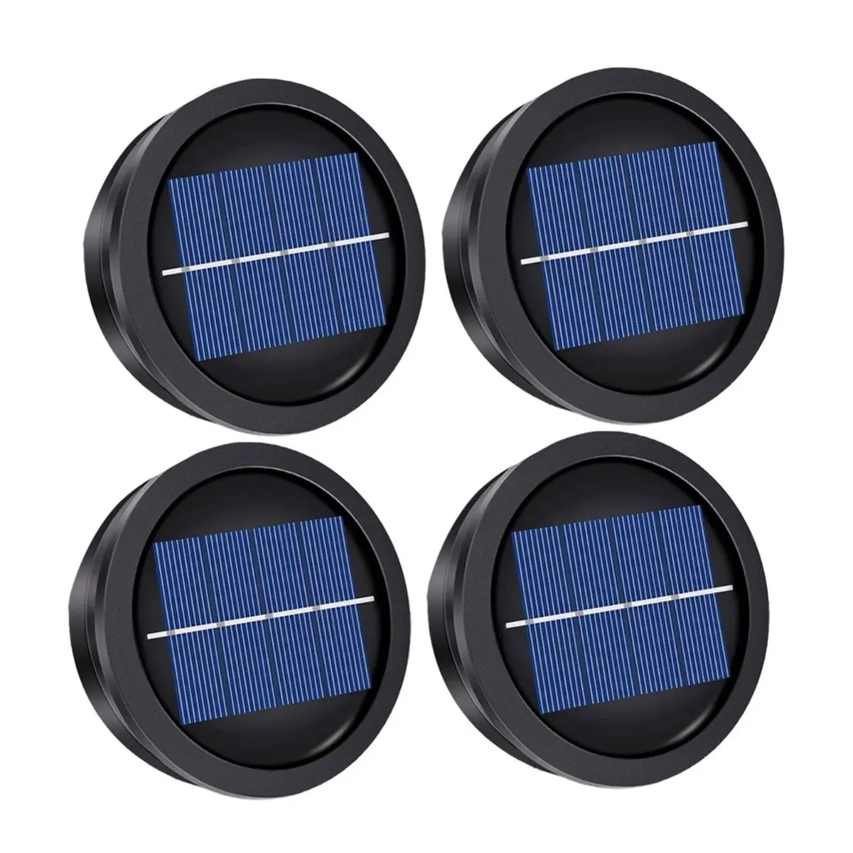 A1215K 4 Pack Solar Light Replacement Top (Top Size 3.23 Inch, Bottom Size 2.83 Inch), Waterproof Solar Light Part for Outdoor S