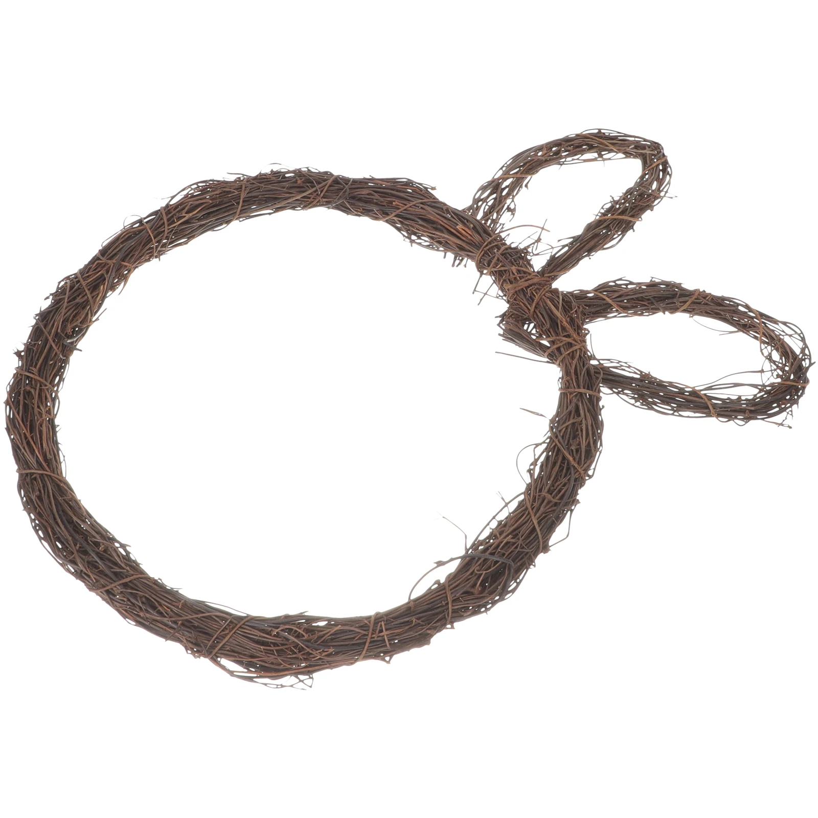

Rabbit DIY Frames H Woven Rattan Rings Bunny Shape Wreath for Home Floral Rattan Ring Holiday Gifts