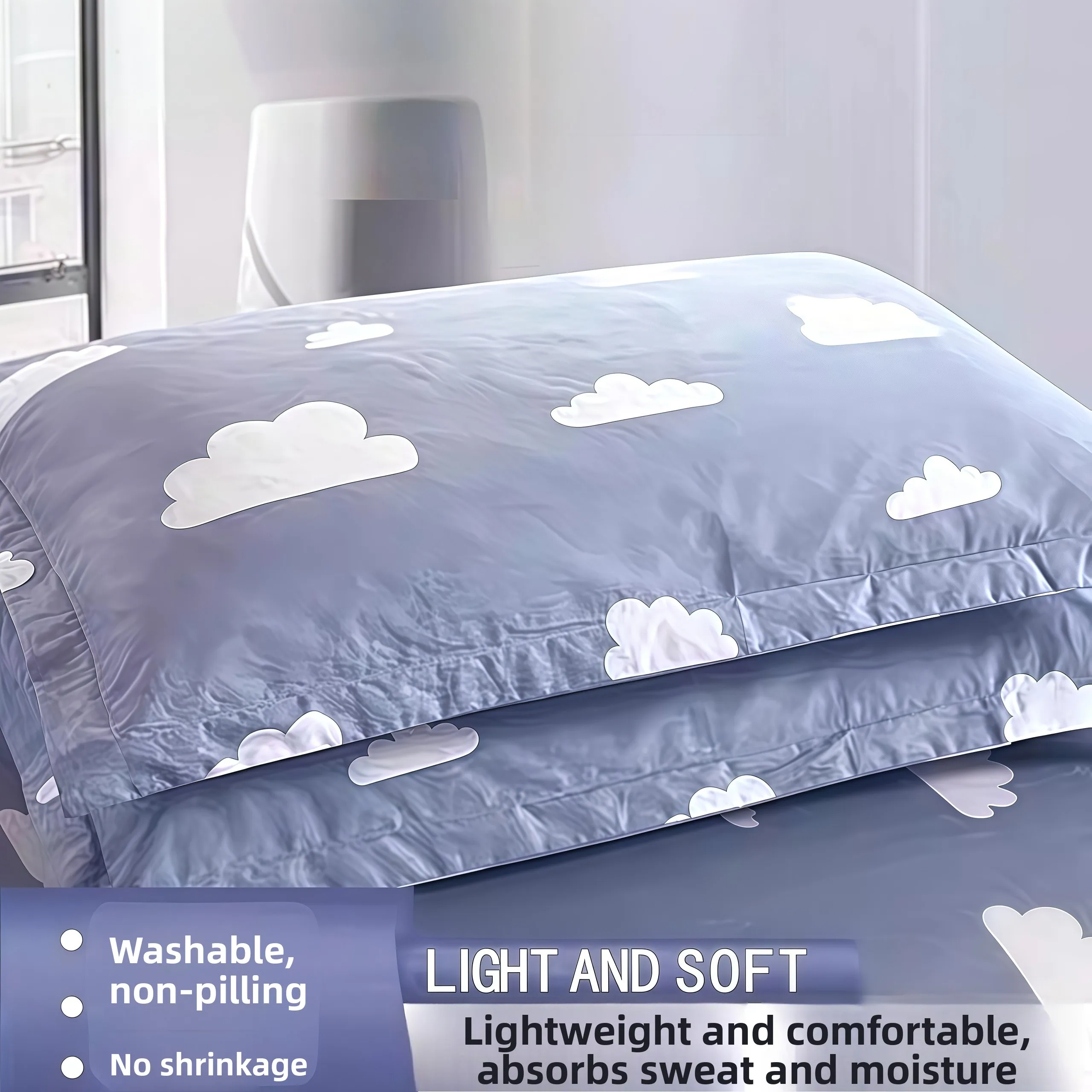 

Наволочки из чистого хлопка Thiened, пропитанные чистой водой, пара, 48x74 см, для одного человека, большой размер, для домашнего использования