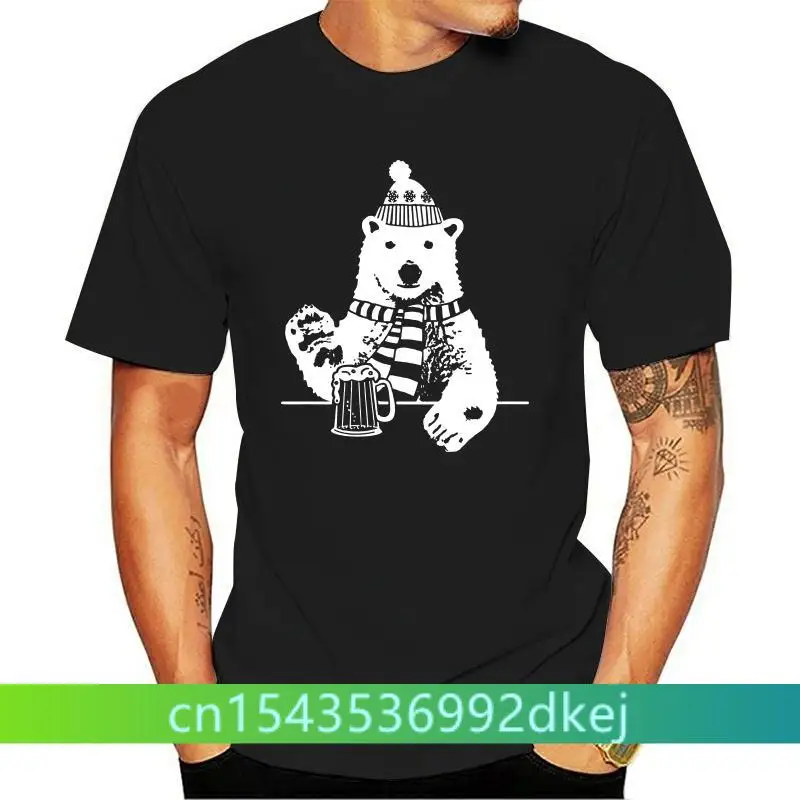 

Polar Bear Beer T Shirt Vintage Skiing Ski Snowboard Alaska Colorado Wyoming Tee Slim Fit Tee ShirtF