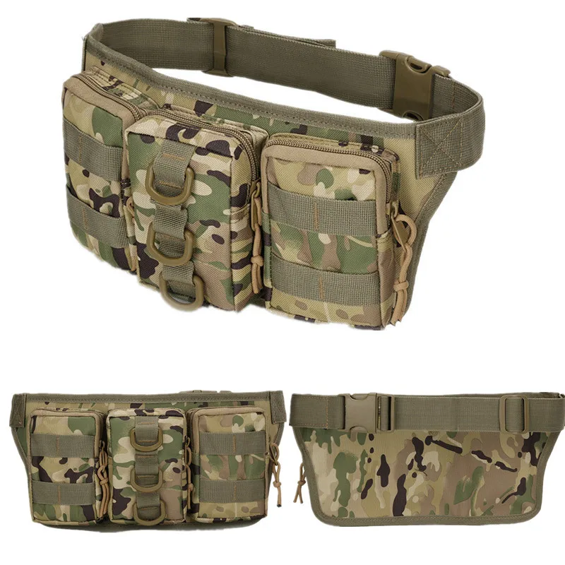 Utility Men Waist Fanny Bag Pack Pouch Edc Camping Hiking Climbing Hip Bum Belt Bag Outdoor Molle Waist Bag