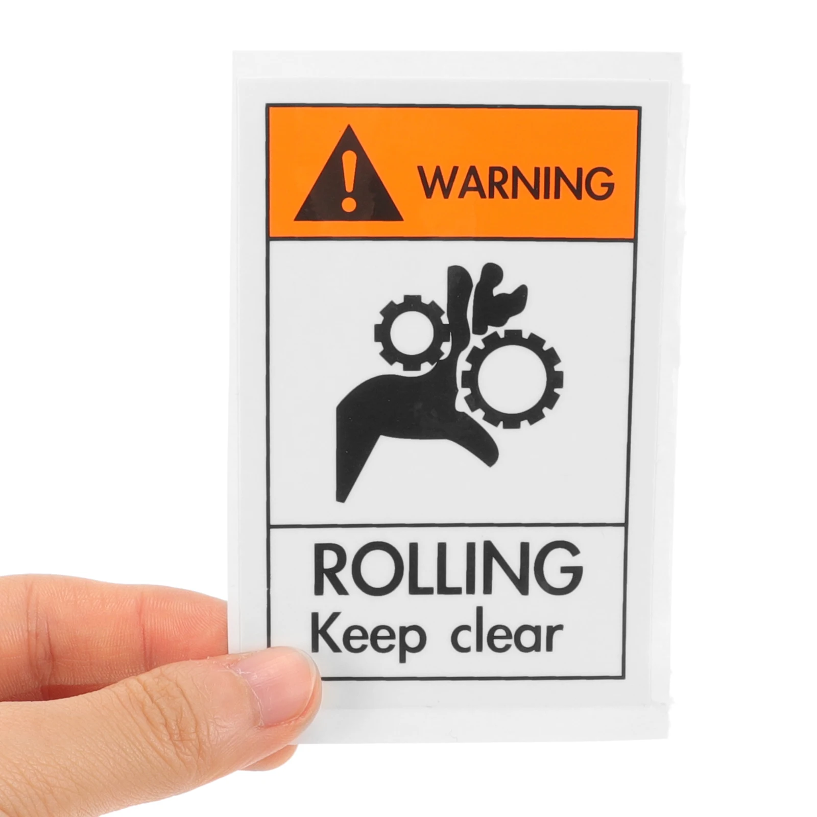 Waterproof Warning Label Caution PP Synthetic Paper Stickers Hands Safety Sign Material Long Lasting Easy Install