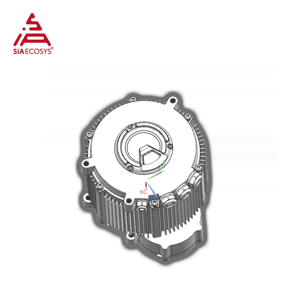 New SIA200-50 Peak 26kW 92N.m PMSM Motor with 1:2.04 Gear Ratio IP67 Motor for Electric Motorcycle