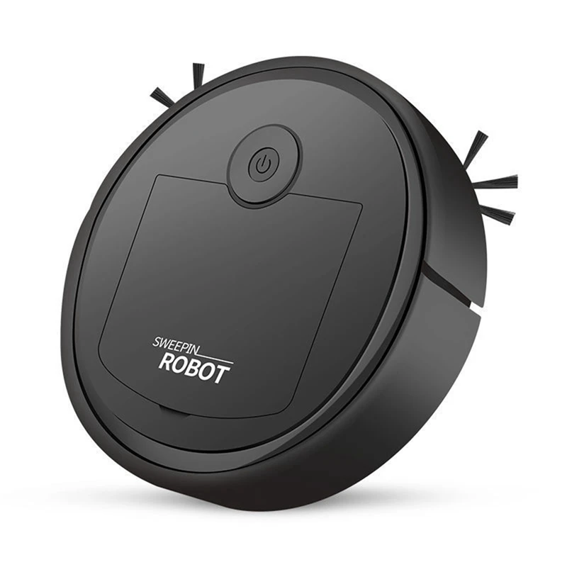 

Robotic Vacuum Intelligent Low Noise Floor Sweeper Dust Catcher Carpet Cleaner ,Black