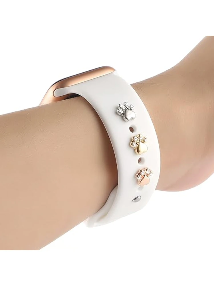 Charms Nails Studs for Apple watch Silicone Band 11/10/9/8/ultra/SE Bracelet Metal decoration Jewelry Galaxy watch 7/6/5/4 Strap